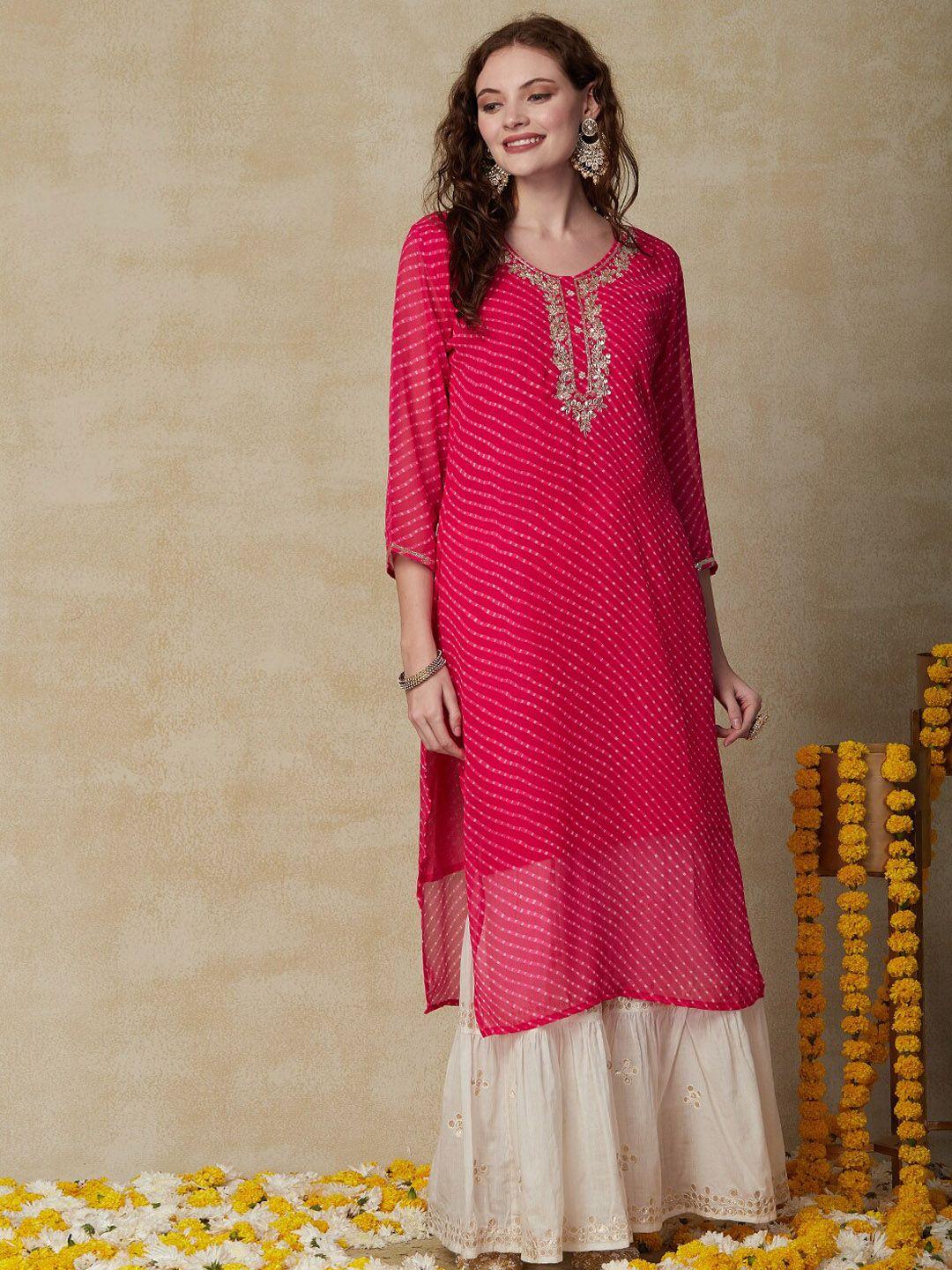 fashor leheriya printed straight kurta