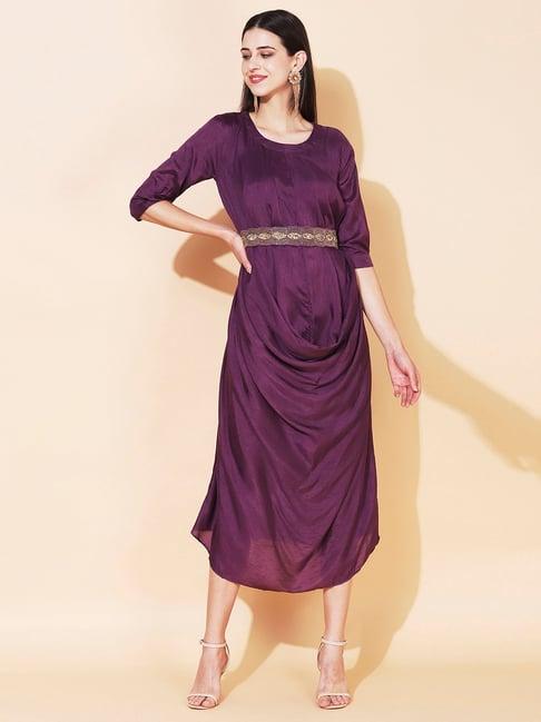fashor purple a-line dress
