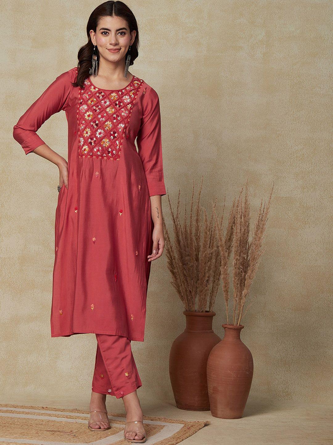 fashor women embroidered thread work kurta