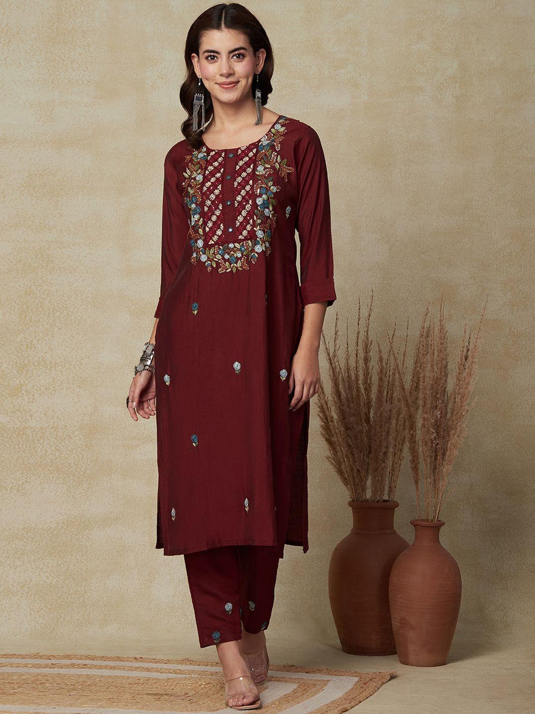 fashor women ethnic motifs embroidered gotta patti kurta