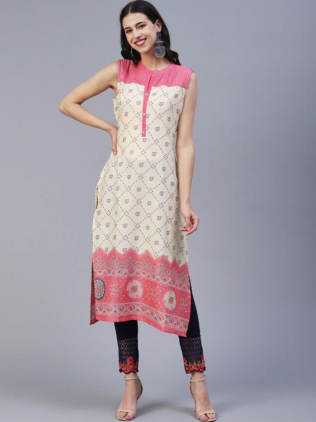 fashor women geometric printed kurta