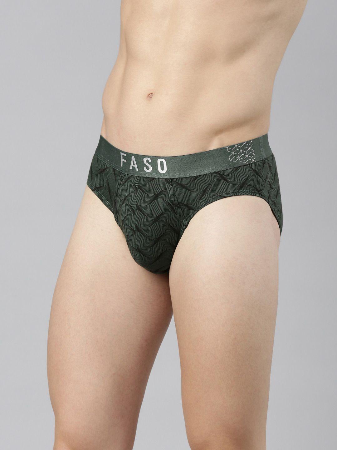 faso abstract printed cotton basic briefs fs3004-sq-poseidonblue