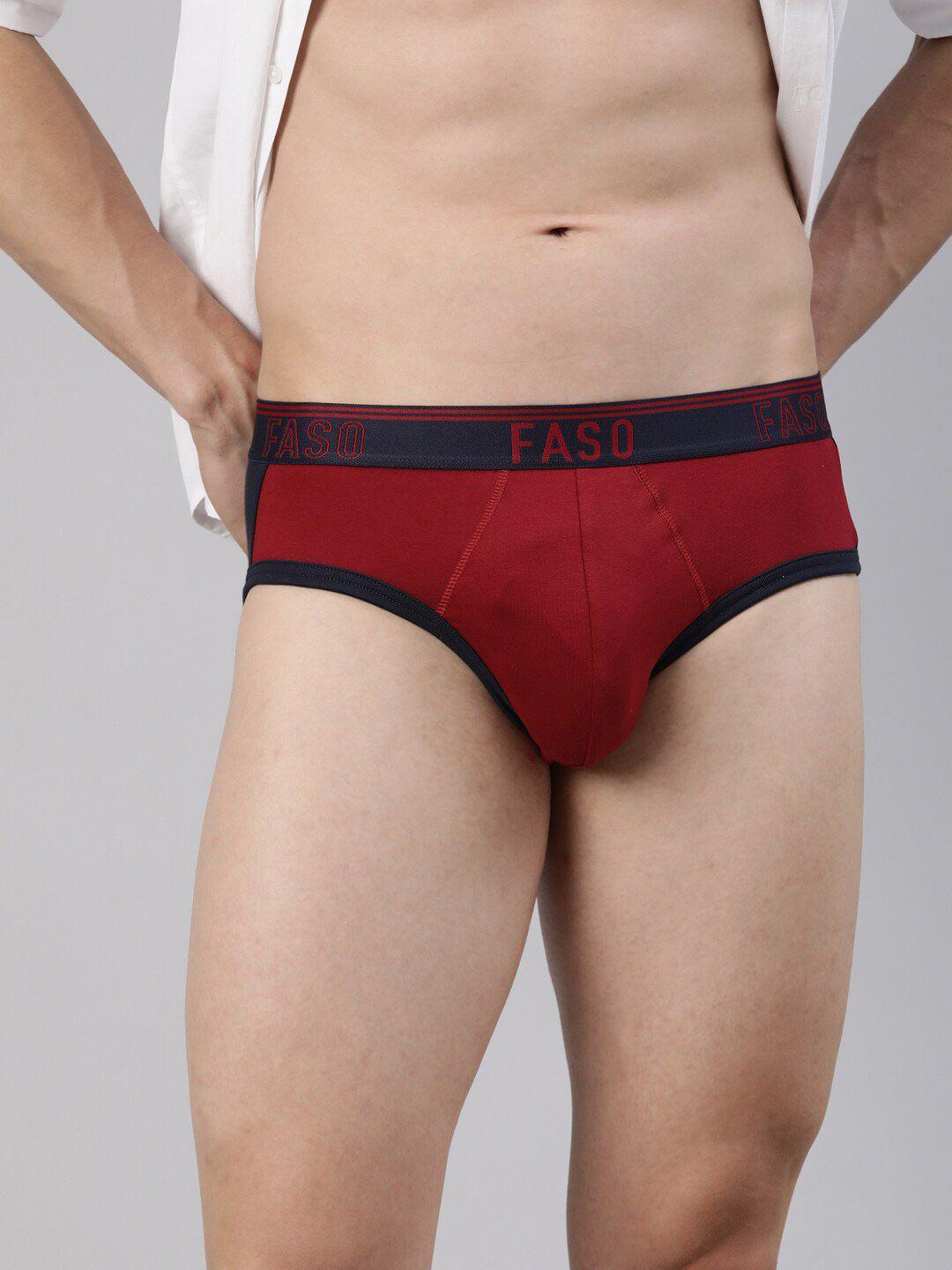 faso men cotton basic briefs fa1505-sq-inkblu