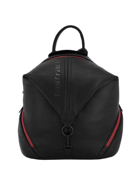 fastrack black solid medium backpack