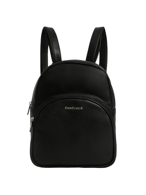 fastrack black solid medium backpack