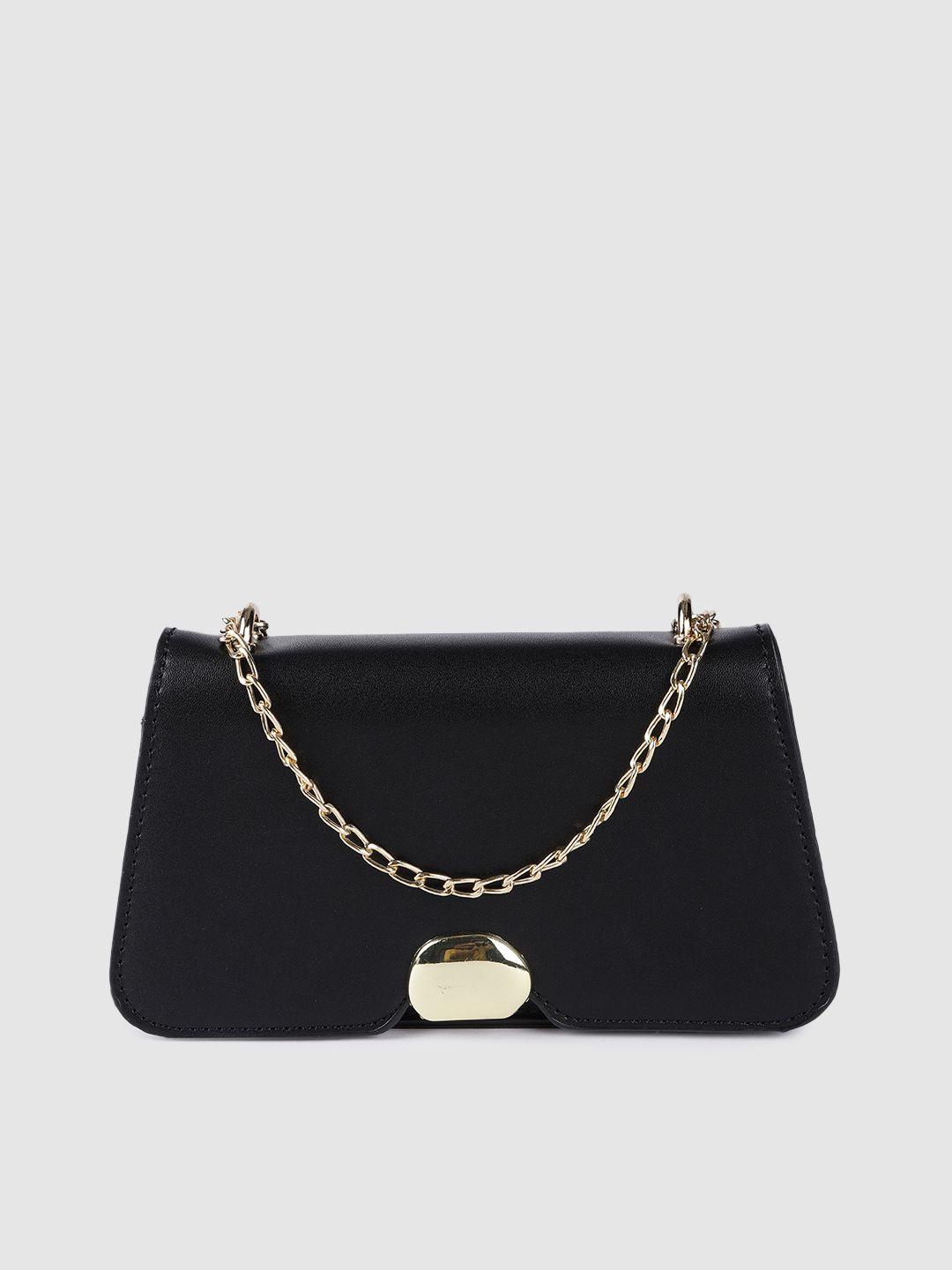 fastrack black solid purse clutch