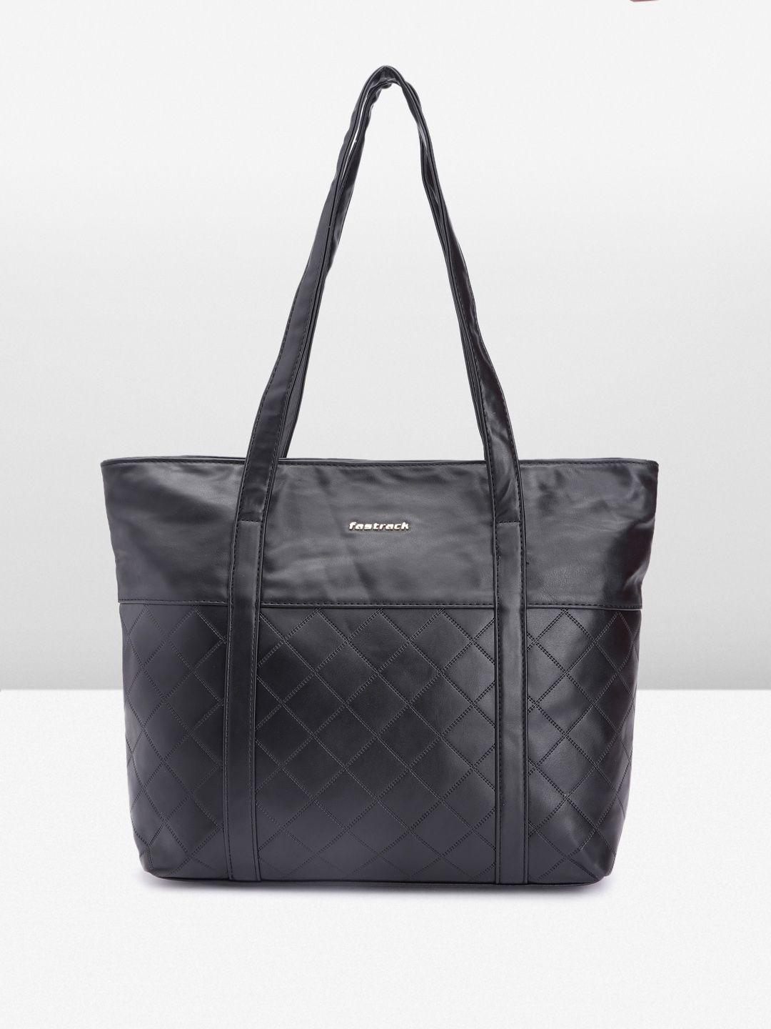 fastrack geometric textured shoulder bag