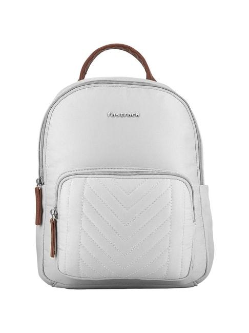 fastrack grey quilted medium backpack