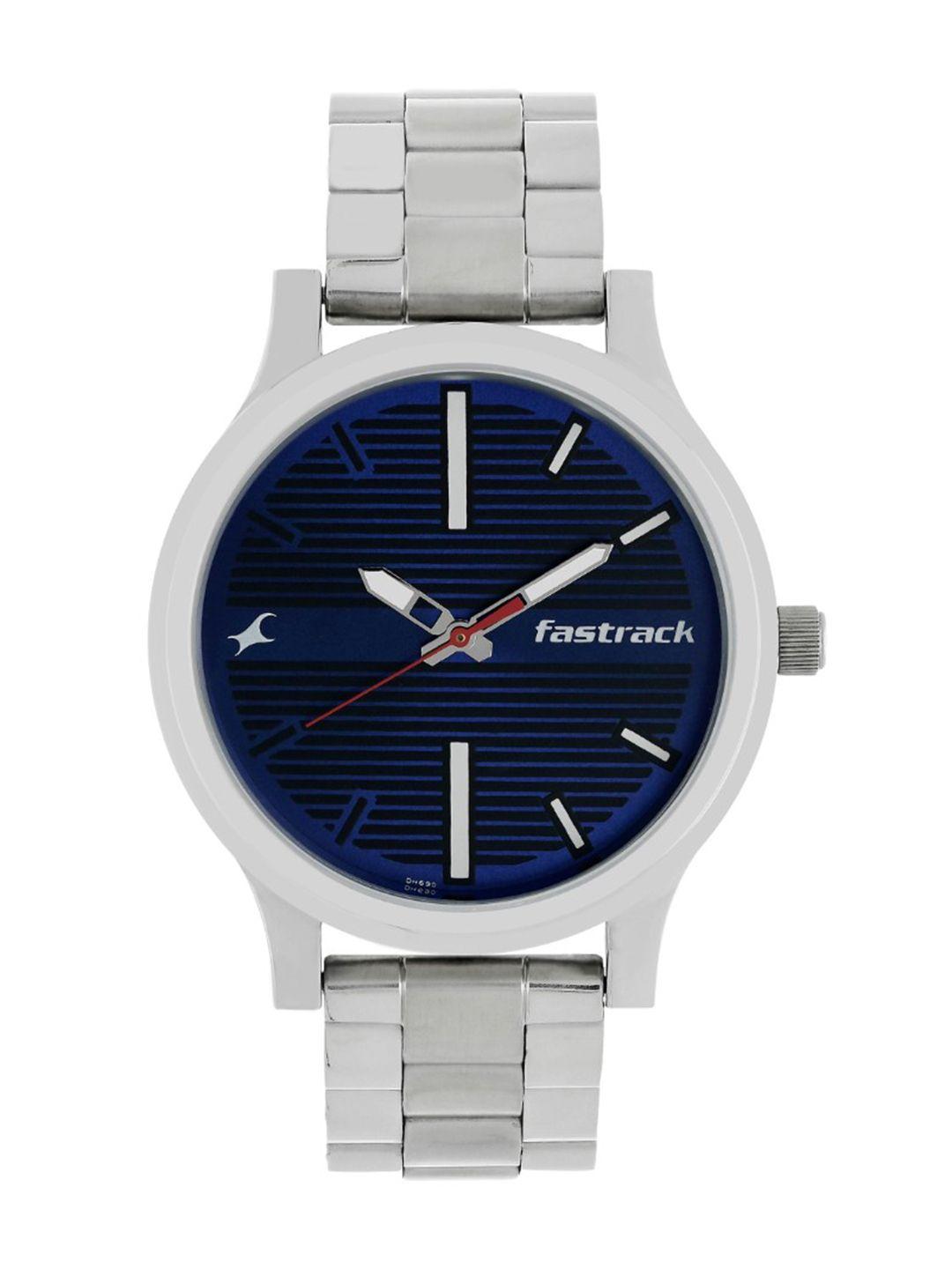 fastrack men blue analogue watch