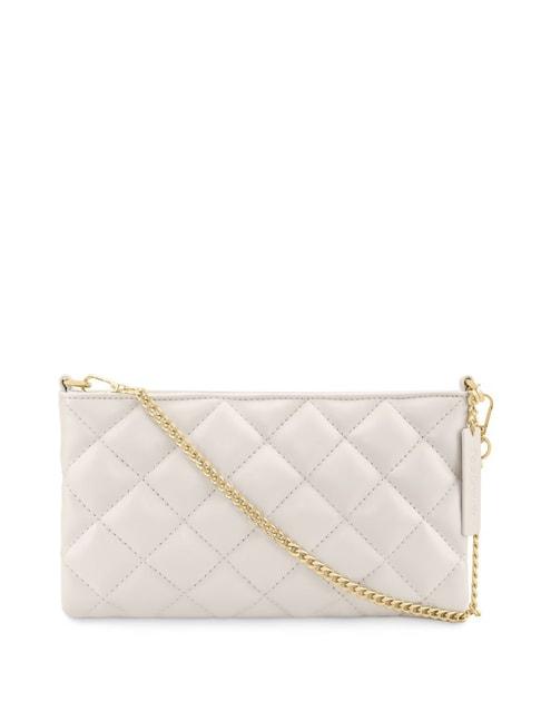 fastrack pearl white quilted small sling handbag