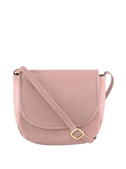 fastrack powder pink textured small sling handbag