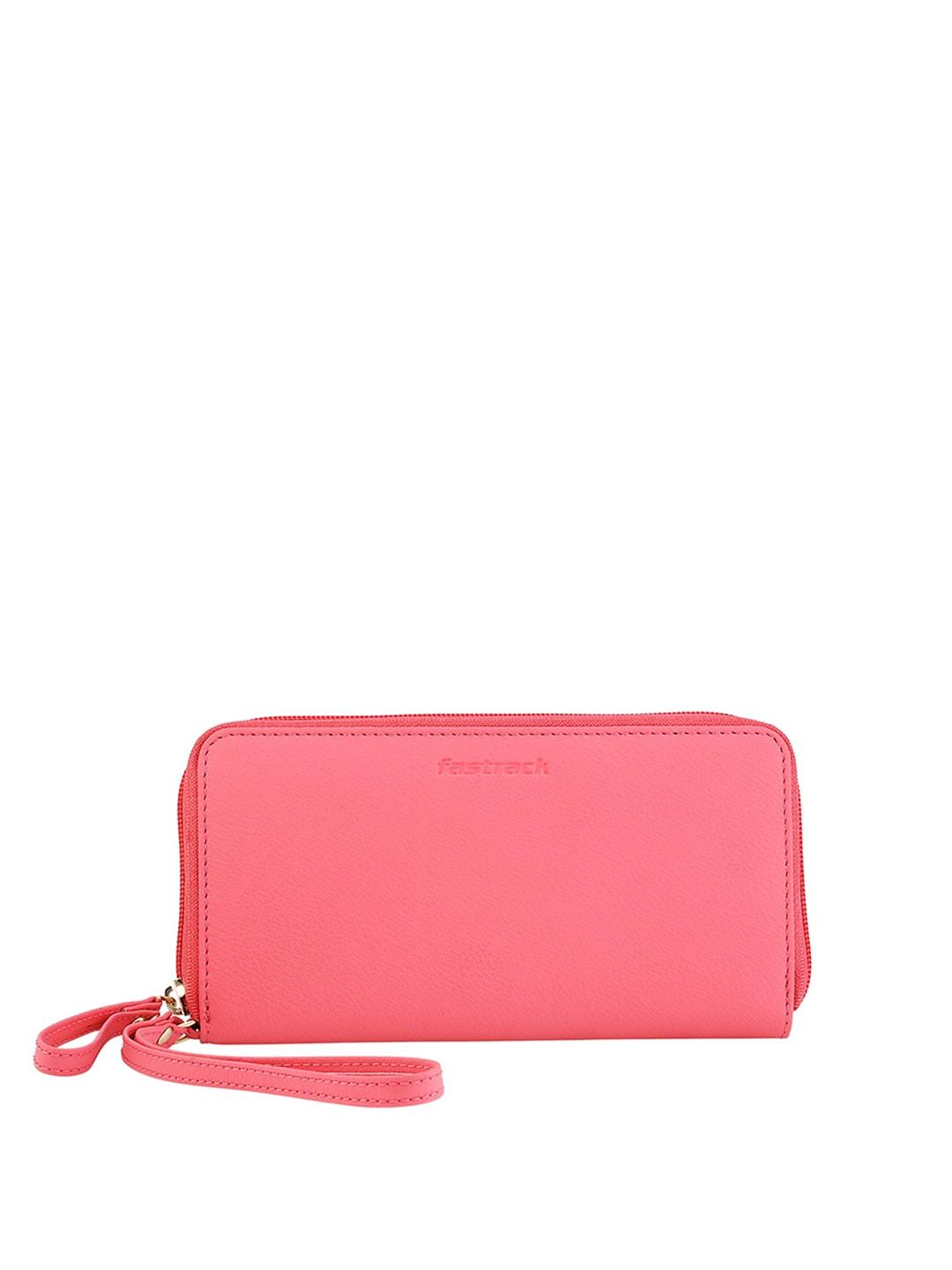 fastrack pu purse clutch with zip detail