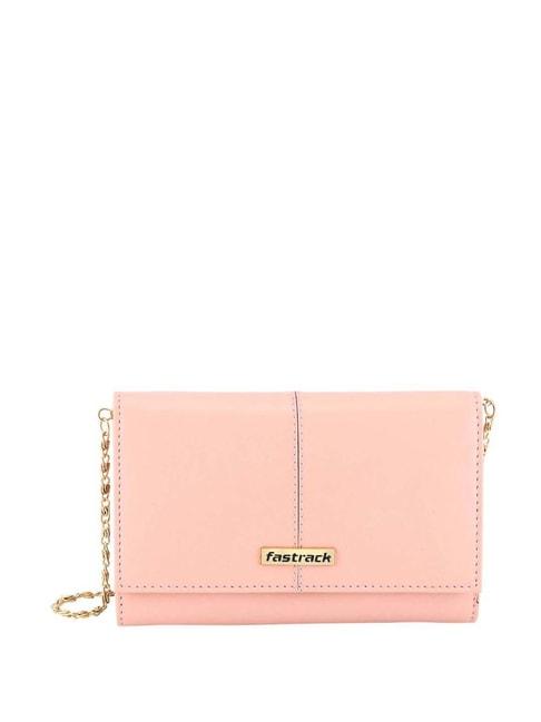 fastrack ss23 pink solid clutch
