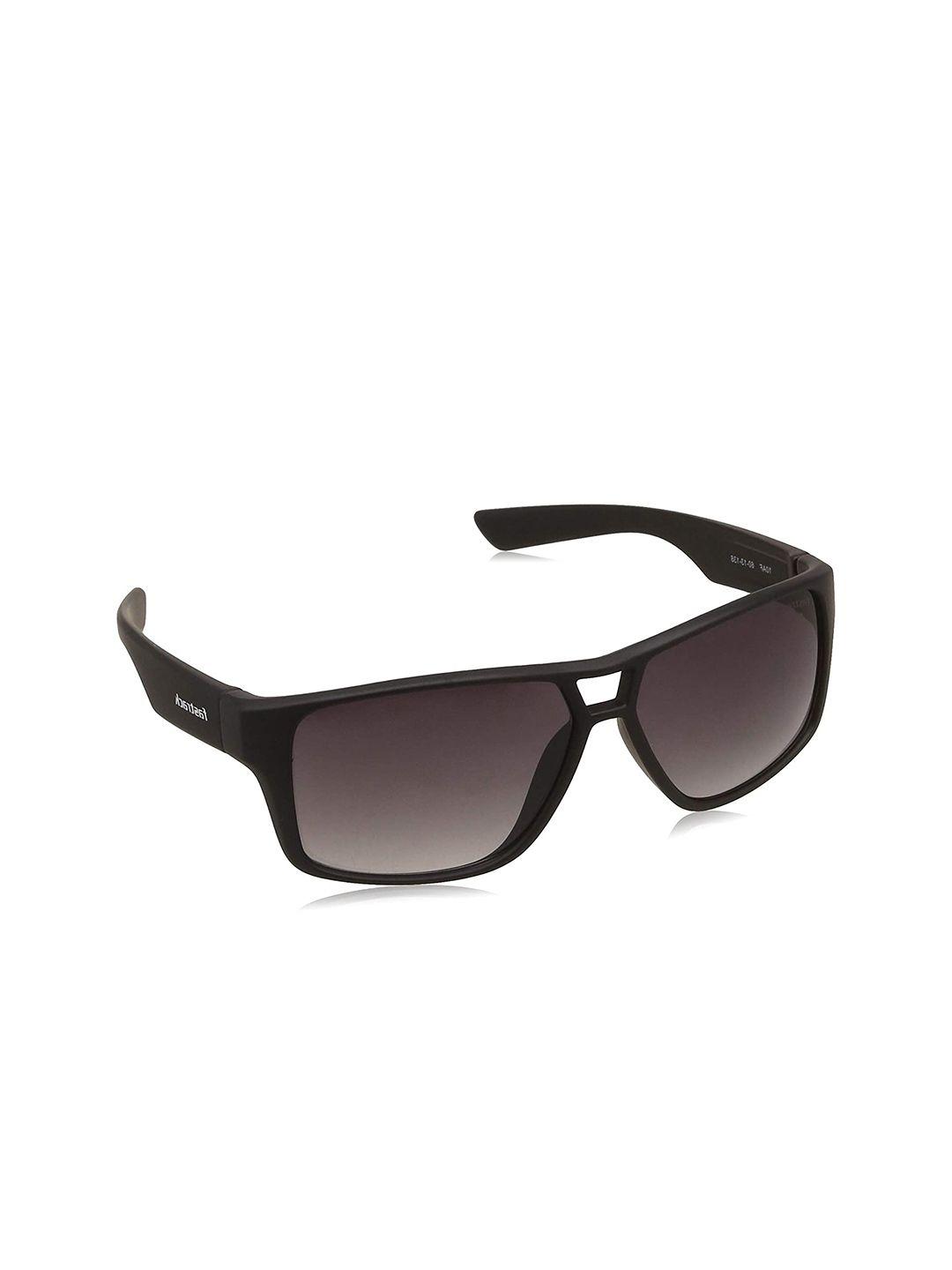 fastrack unisex grey lens & brown square sunglasses with uv protected lens