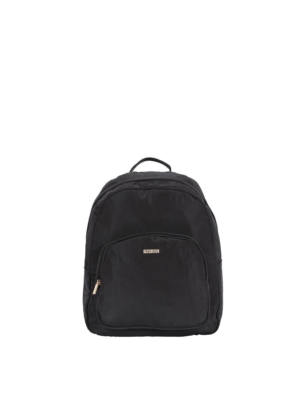 fastrack women black solid backpack