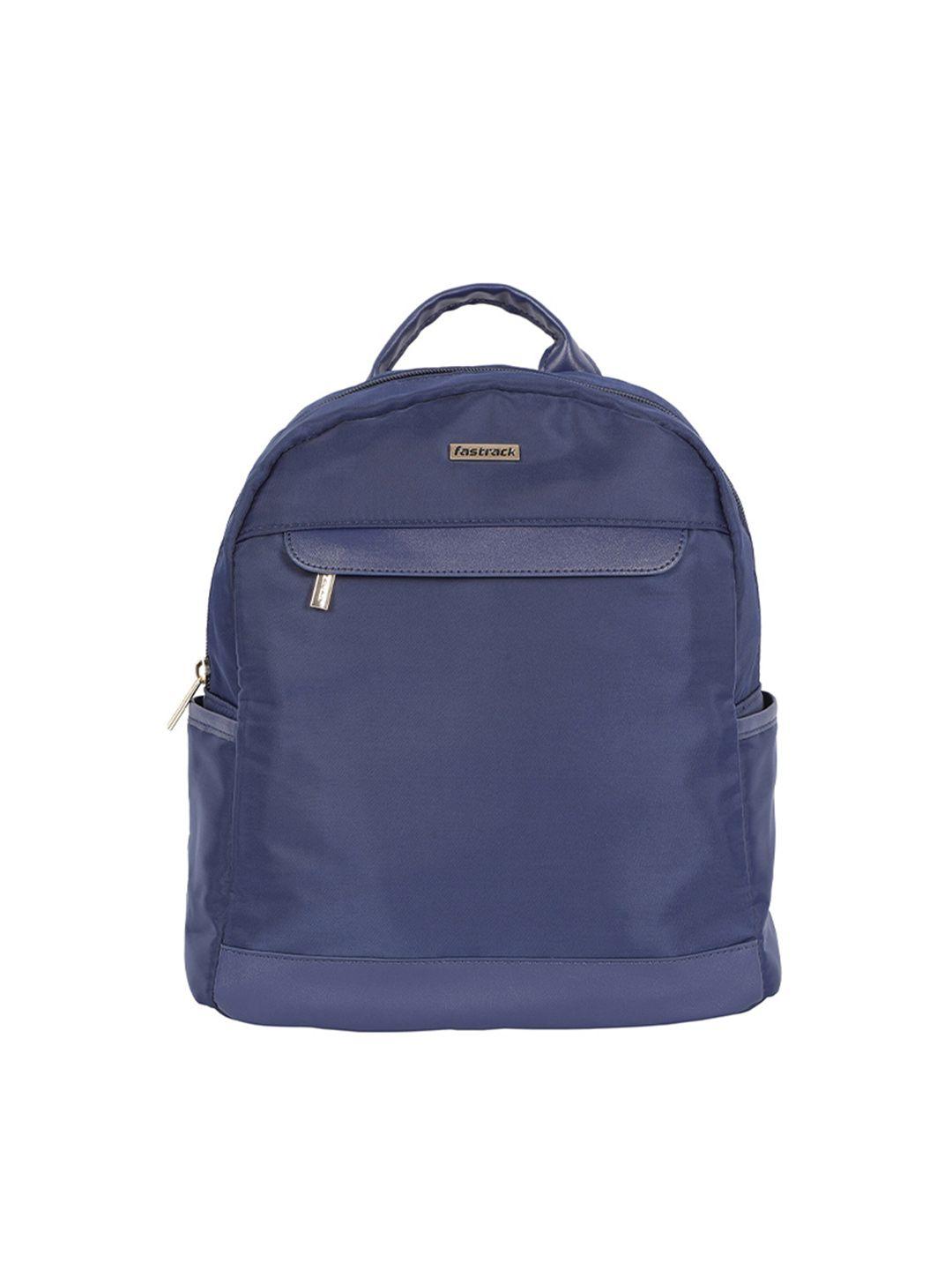 fastrack women navy blue solid backpack