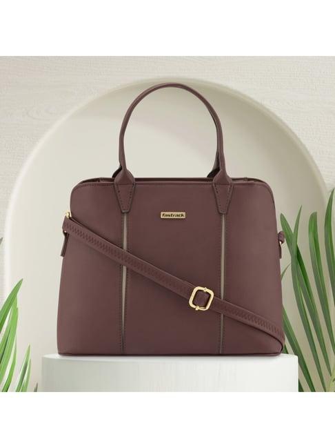 fastrack maroon solid handbag