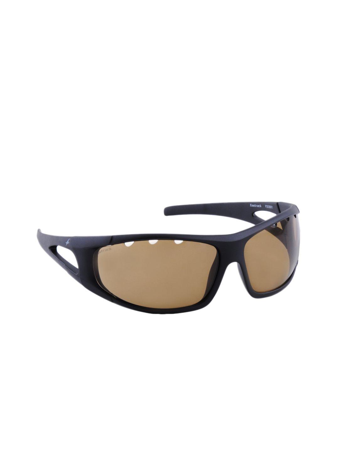 fastrack men black uv protected sporty sunglasses