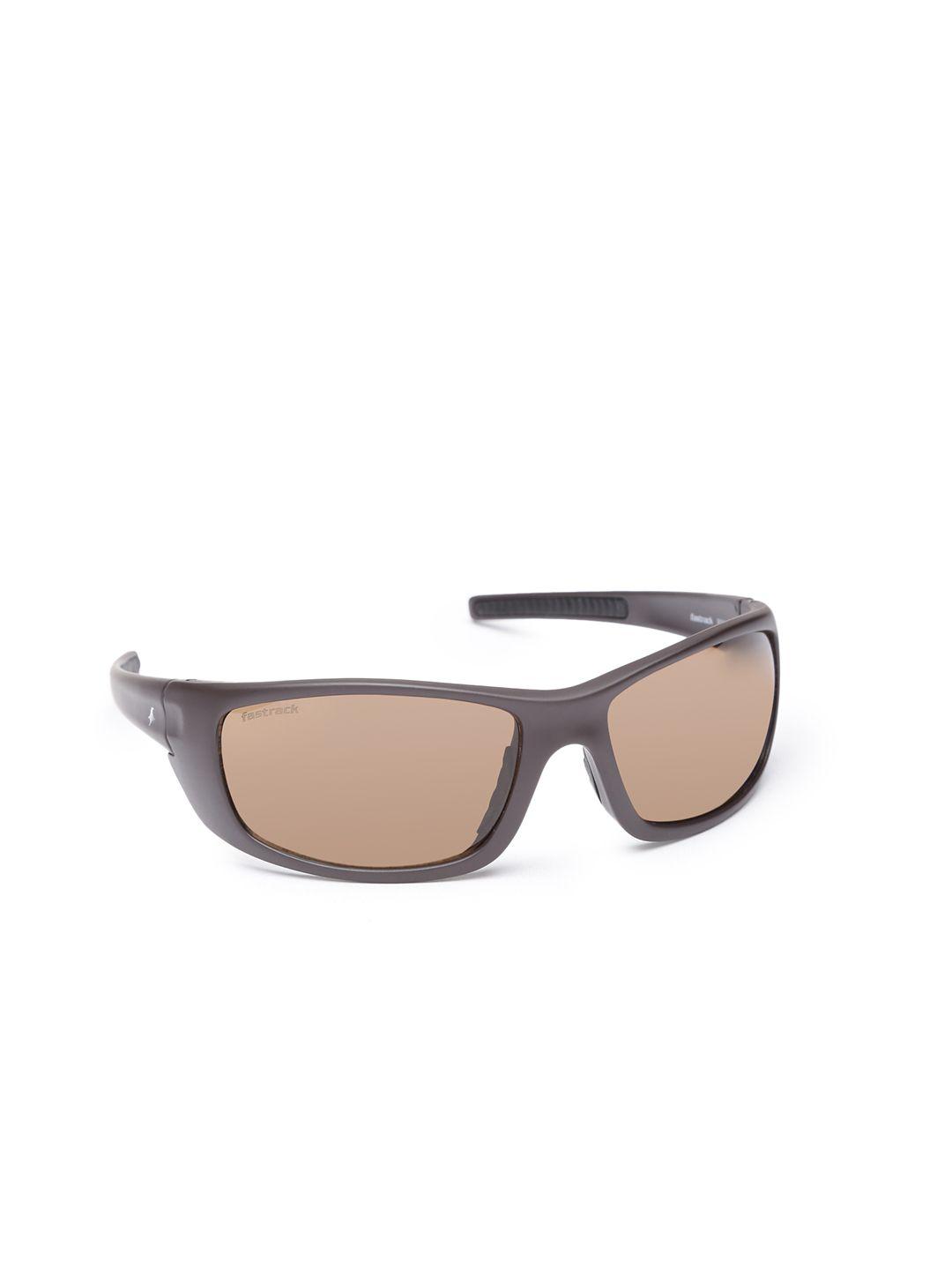 fastrack men brown sports sunglasses