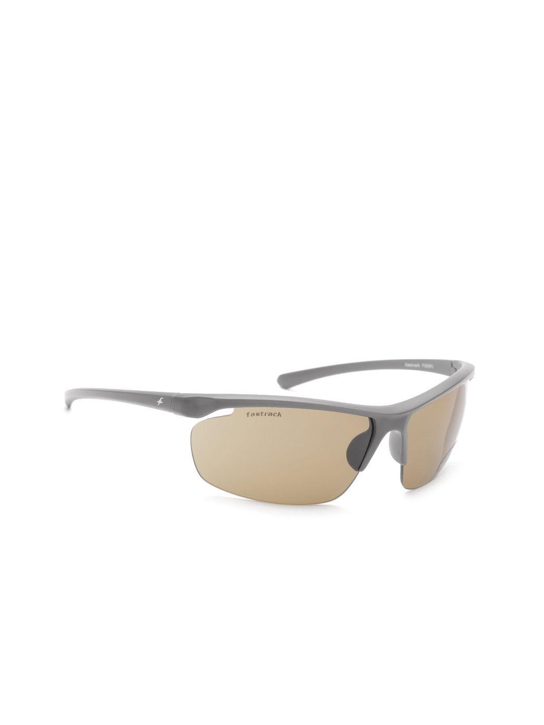 fastrack men half rim sports sunglasses nbp388br3