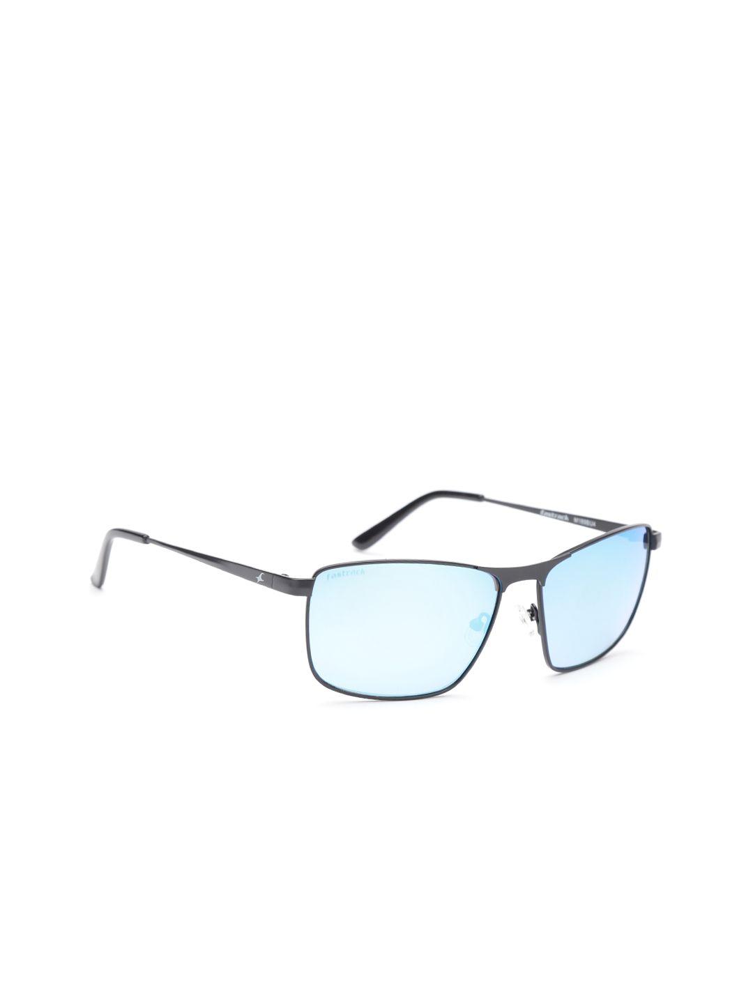 fastrack men mirrored rectangle sunglasses nbm189bu4