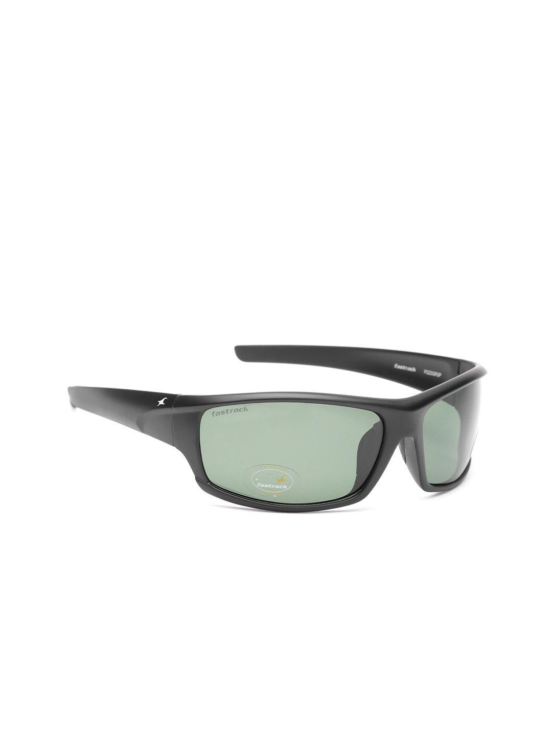 fastrack men polarised rectangle sunglasses nbp223gr3p