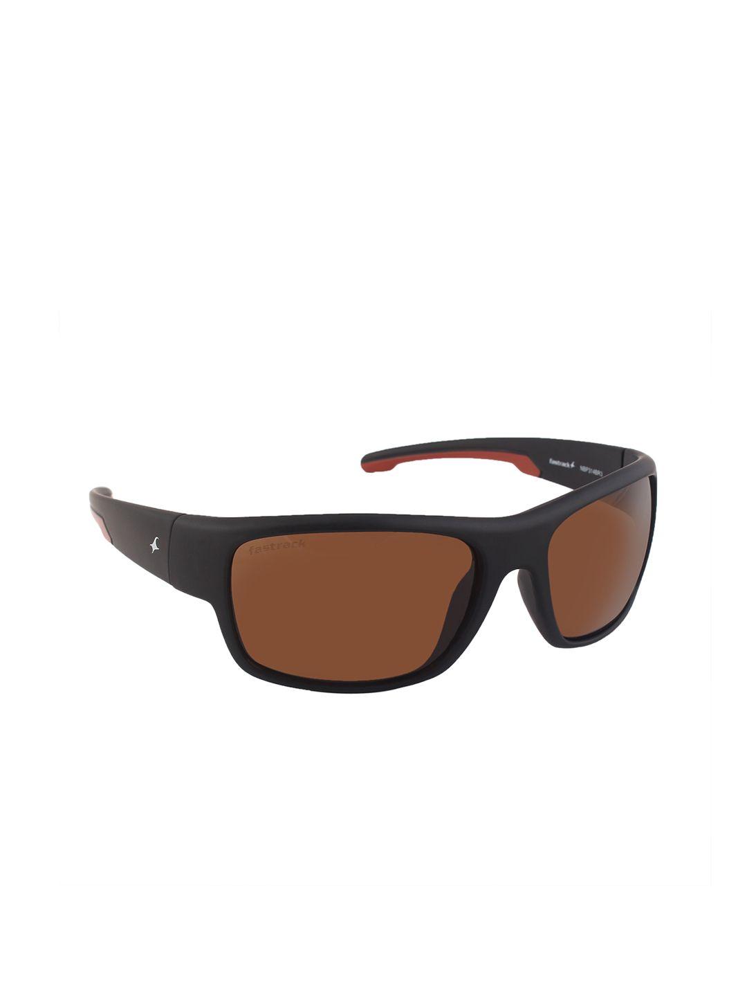 fastrack men wayfarer uv protected sunglasses p314br3