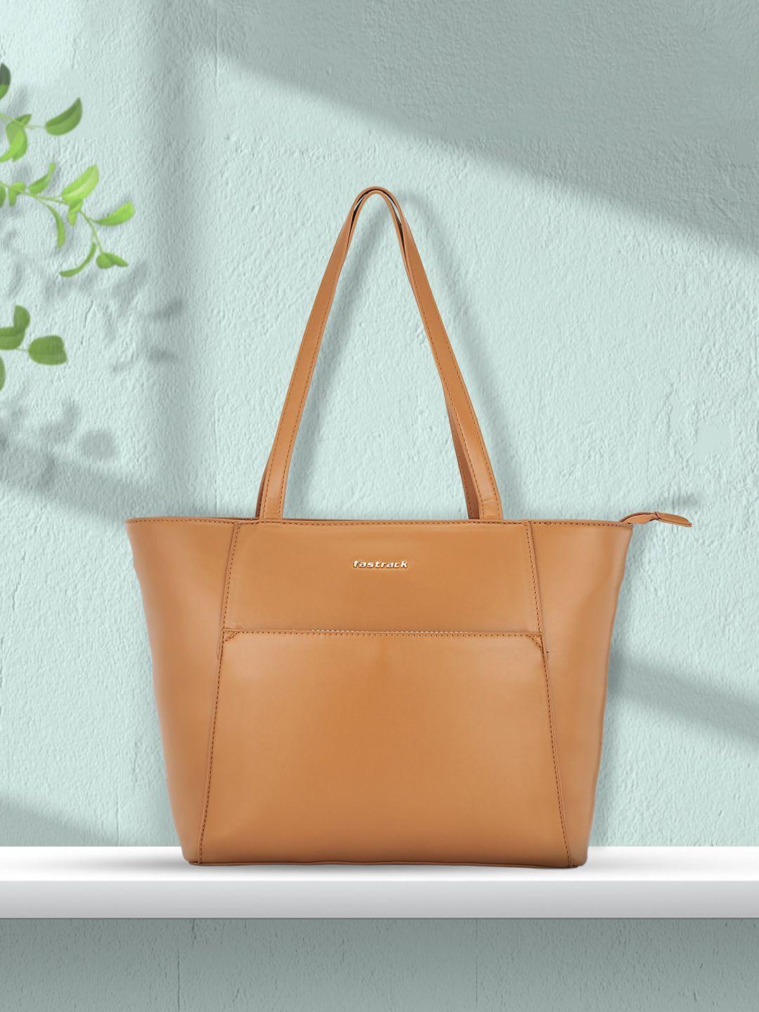 fastrack pu oversized structured tote bag