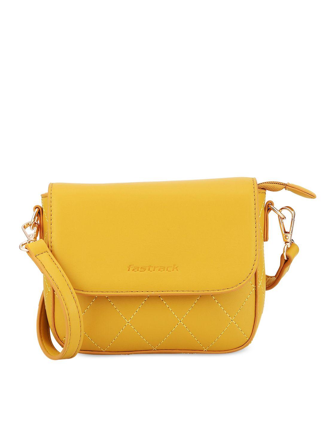 fastrack quilted structured sling bag