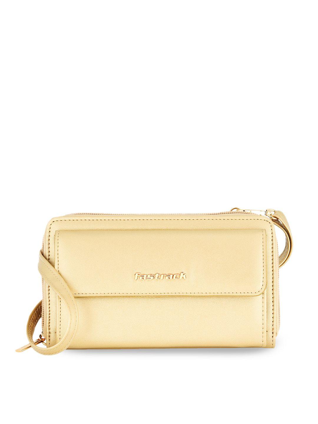 fastrack solid structured sling bag