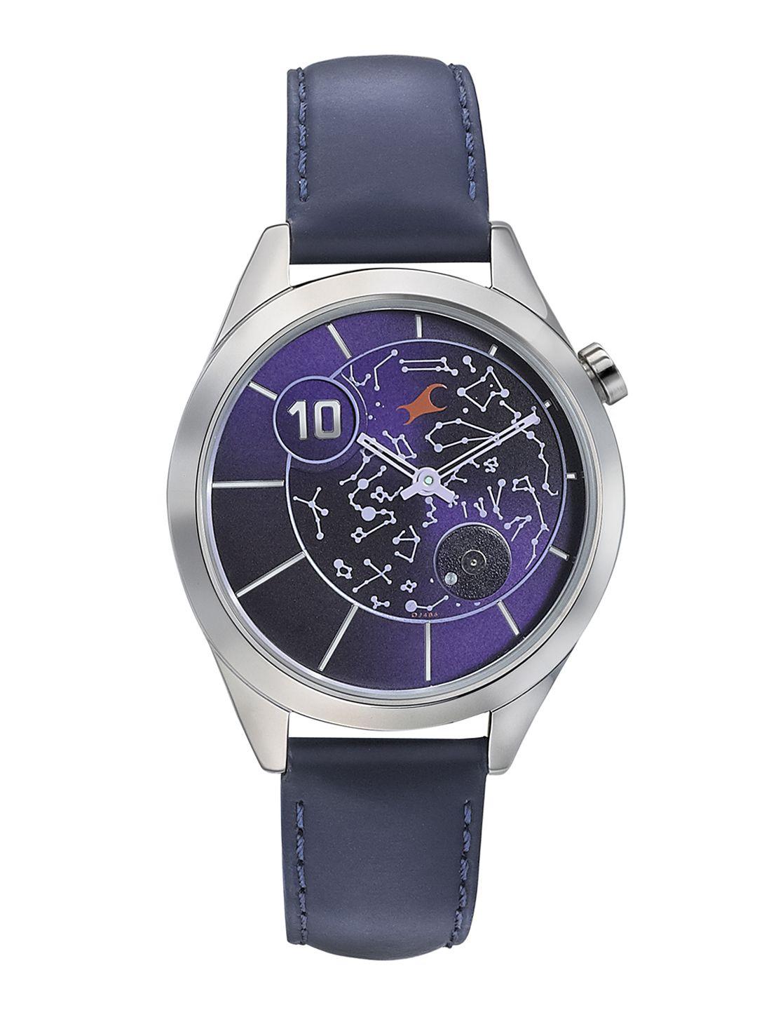 fastrack space women purple analogue watch 6193sl01