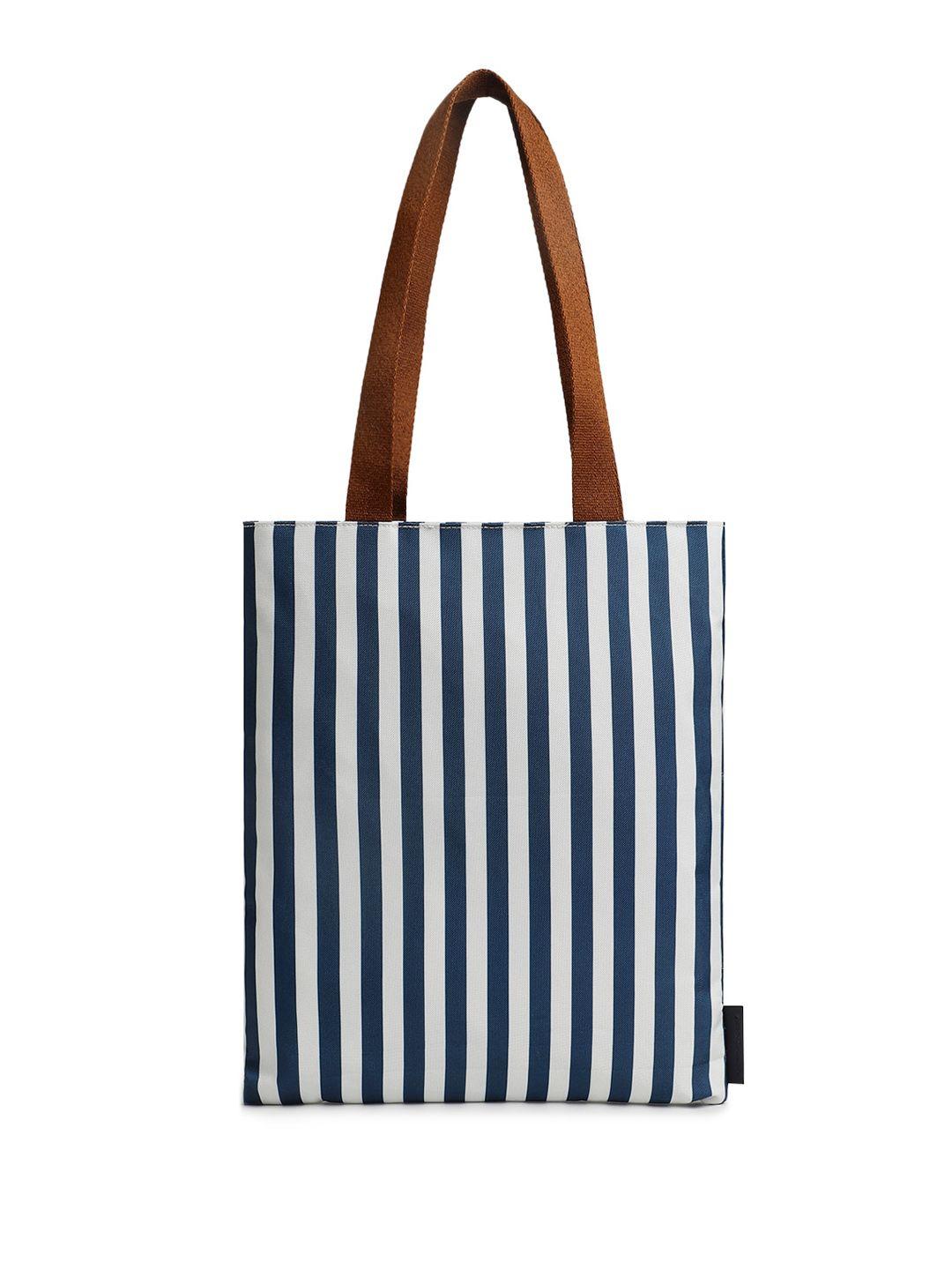 fastrack striped shopper tote bag
