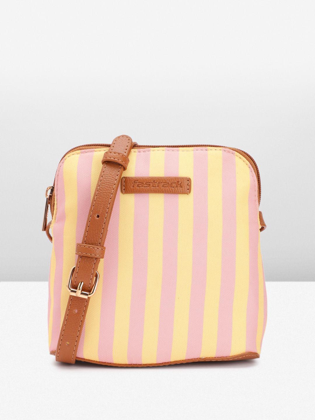 fastrack striped sling bag
