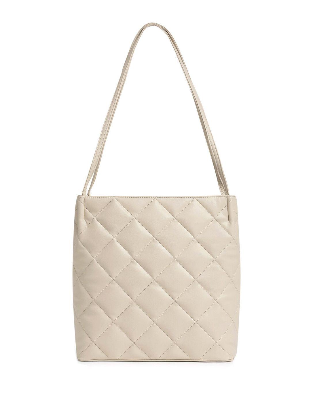 fastrack structured shoulder bag with quilted