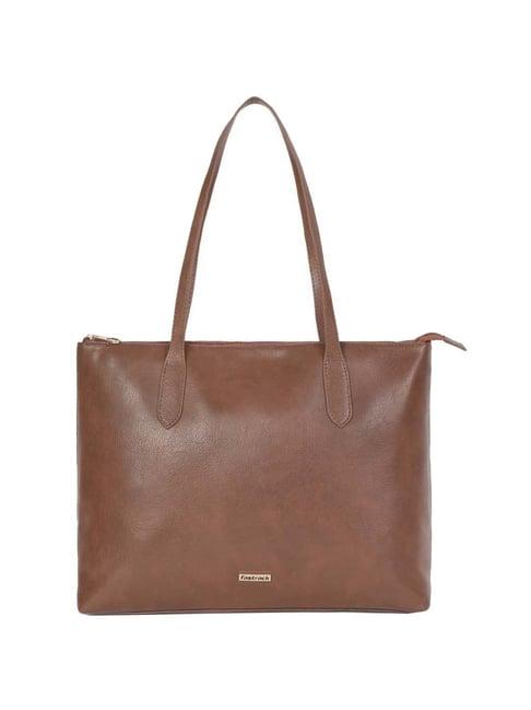 fastrack tan travel tote bag for women