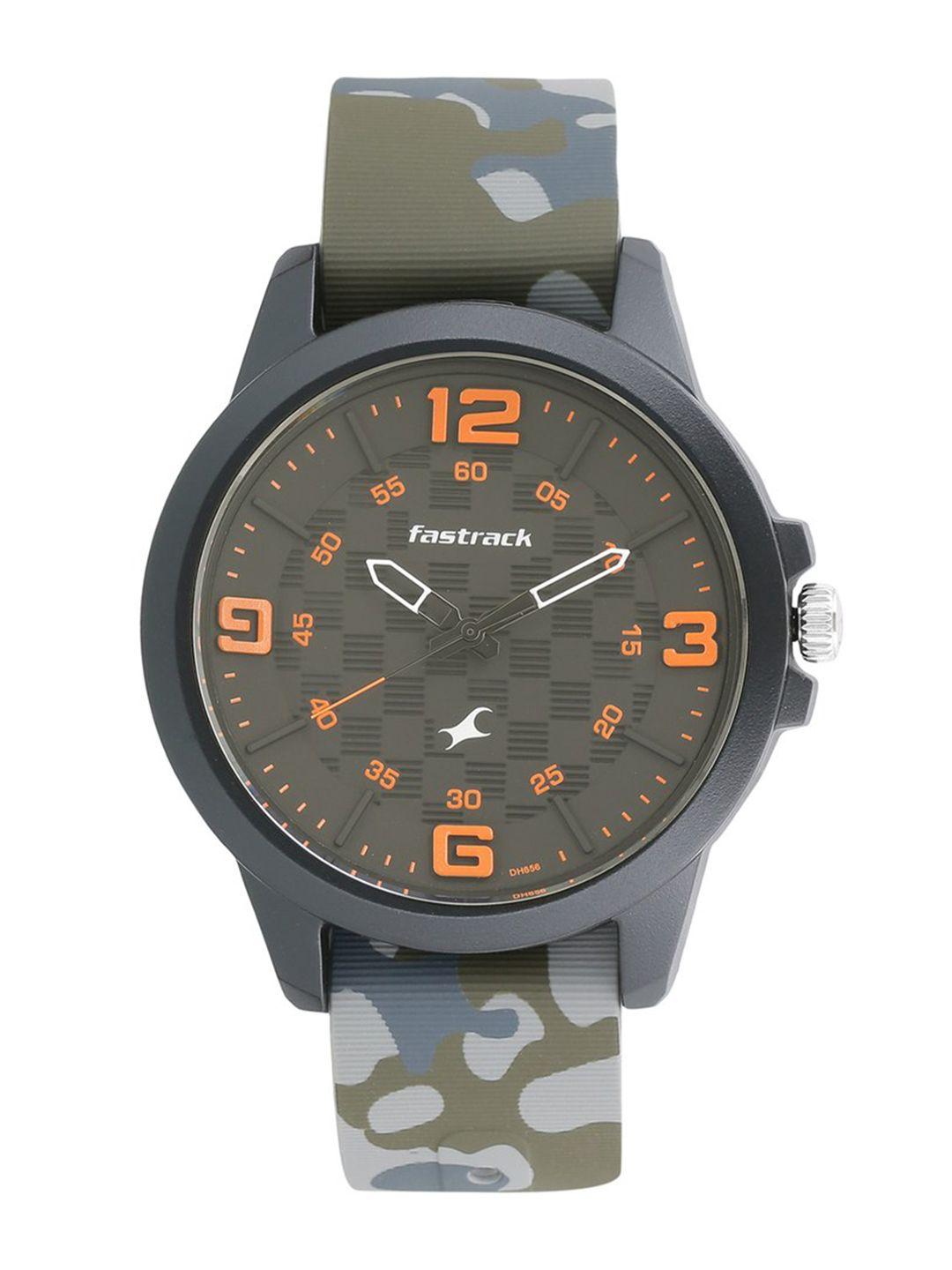 fastrack trendies men grey analogue watch nl38048pp01