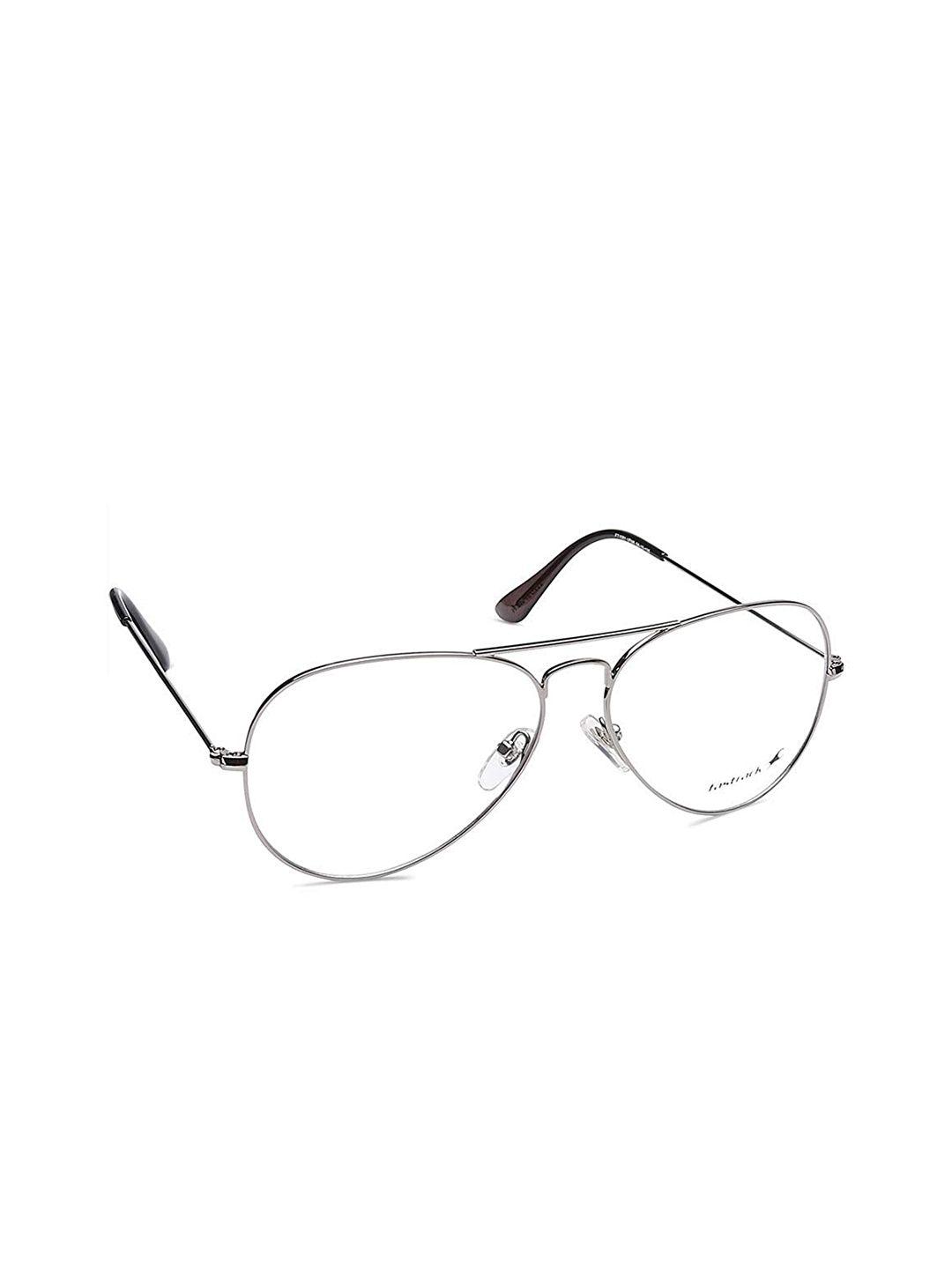 fastrack unisex silver-toned full rim aviator frames