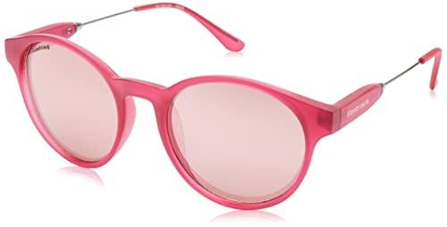 fastrack women's 100% uv protected pink lens round sunglasses