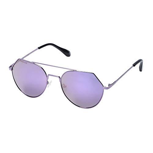 fastrack women's 100% uv protected purple lens pilot sunglasses