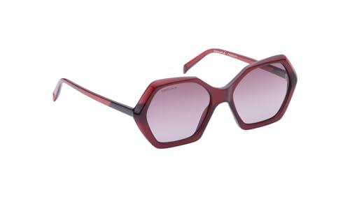 fastrack womens female polarized brown colored lens geometric shaped rectangular sunglasses, 52