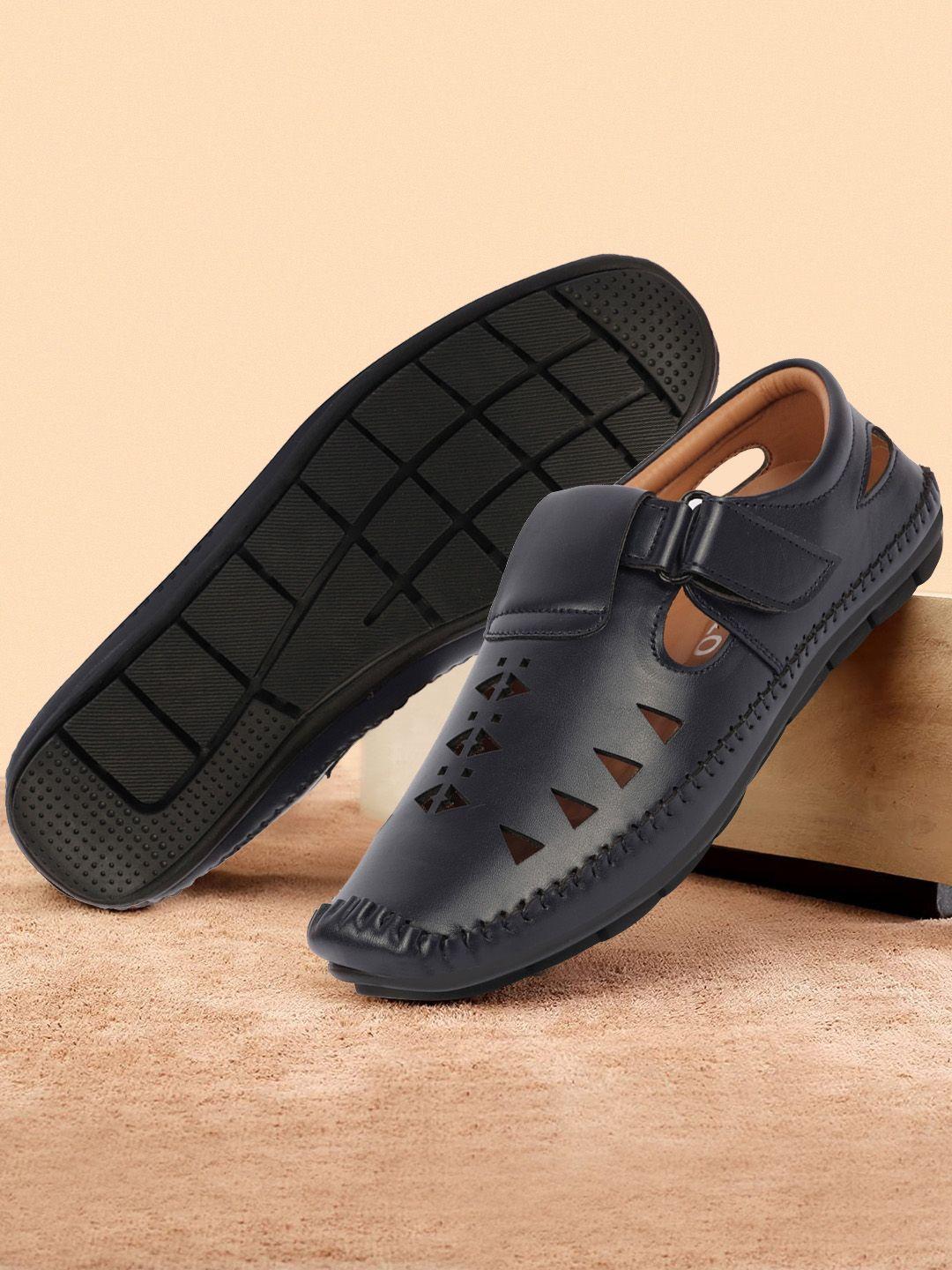 fausto men laser cut shoe-style sandals