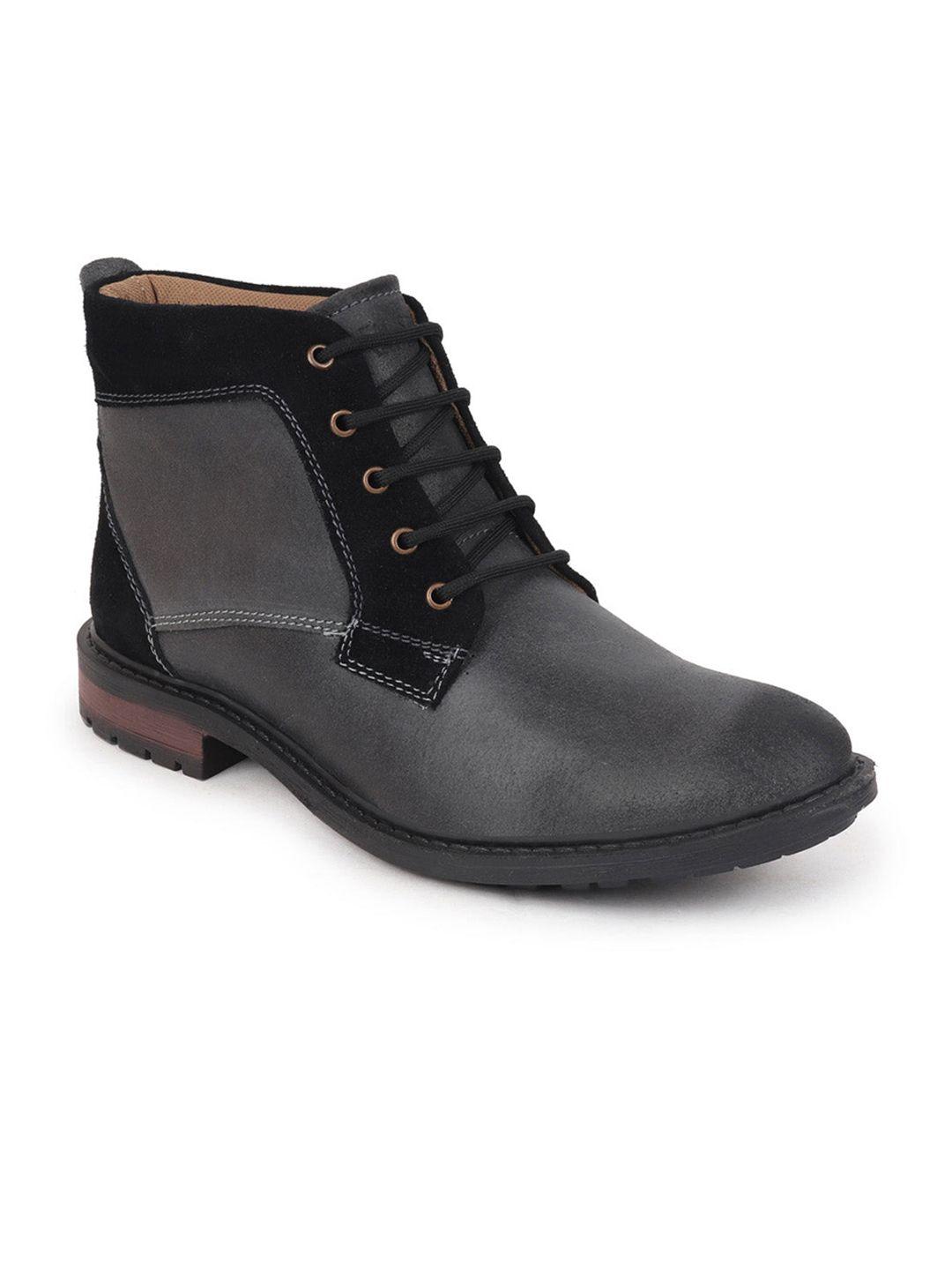 fausto men leather high-top regular boots