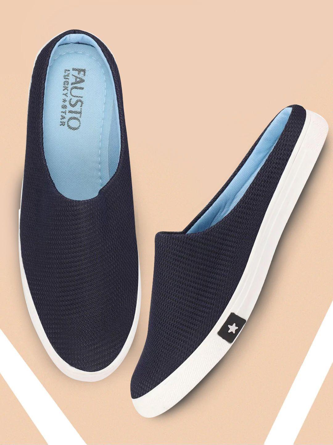 fausto men navy blue shoe-style sandals