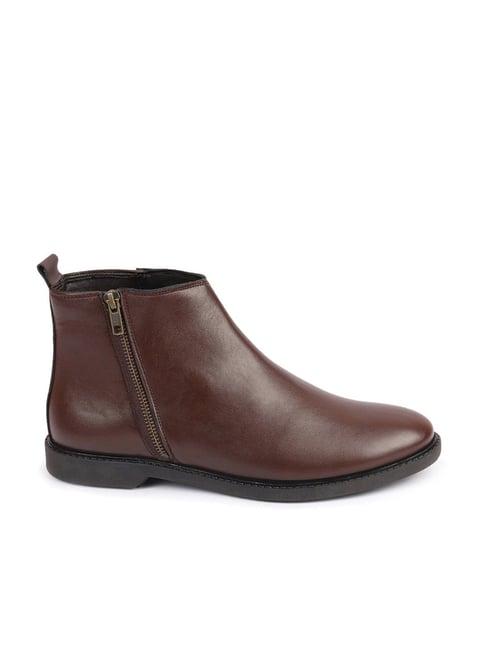 fausto men's brown casual boots