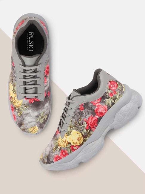 fausto-women's-grey-running-shoes