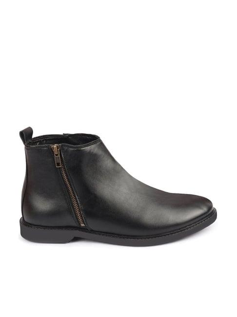 fausto men's black casual boots