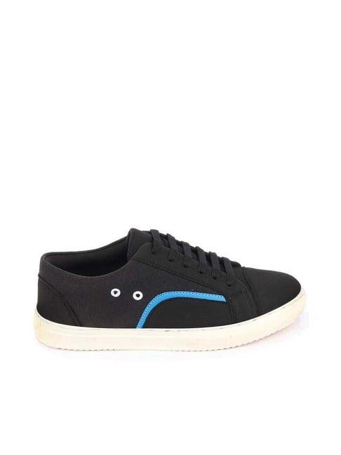 fausto men's black casual sneakers