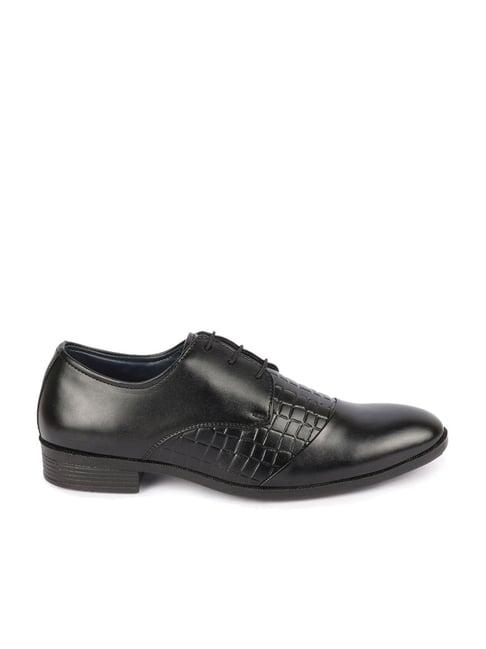 fausto men's black derby shoes