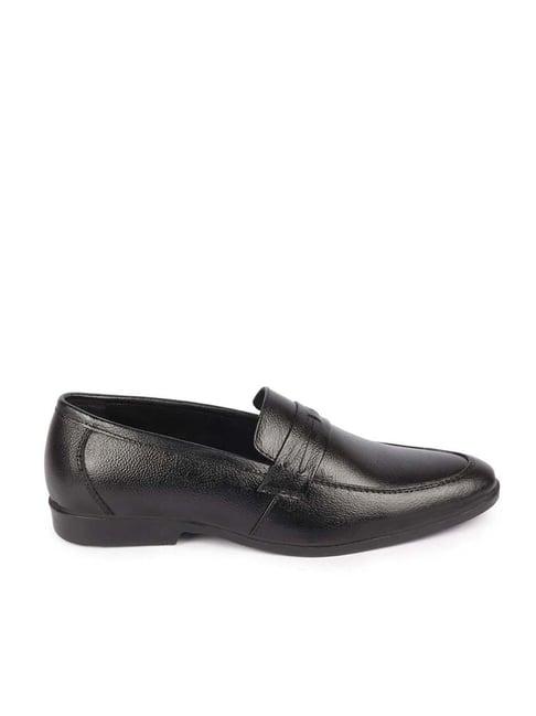 fausto men's black formal loafers