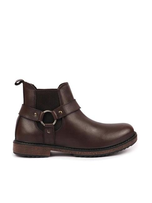 fausto men's brown chelsea boots